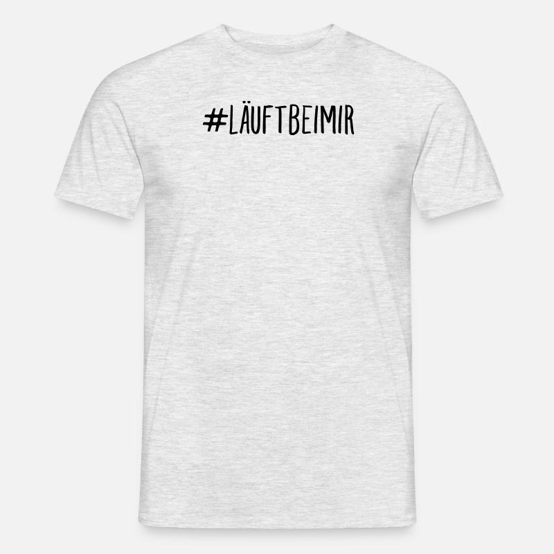 #läuftbeimir - Männer T-Shirt - Grau meliert