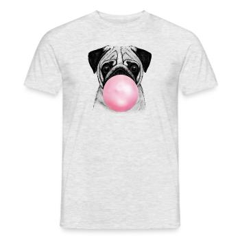 Bubble gum chig - Men's T-Shirt - heather grey - Front - AI Model Male 178 dark (178cm)