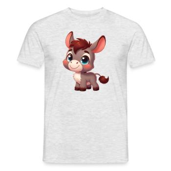 donkey 5 - Men's T-Shirt - heather grey - Front - AI Model Male 178 dark (178cm)