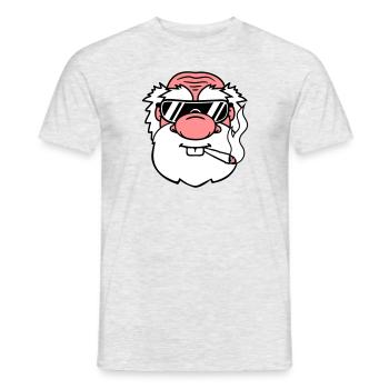 cool rauchen sonnenbrille joint weed hanf cannabis - Männer T-Shirt - Grau meliert - Vorne - AI Model Male 178 dark (178cm)