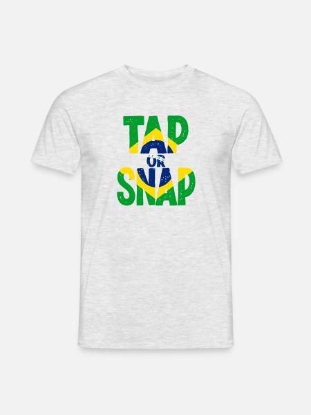 Tap or Snap Brazilian Jiu Jitsu - Men's T-Shirt - heather grey