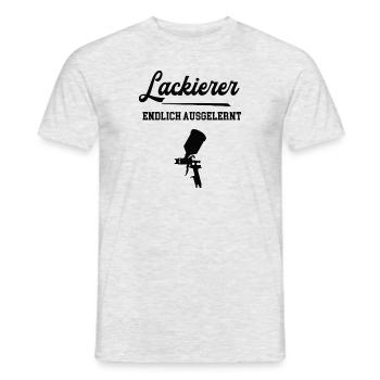 Lackierer Endlich Ausgelernt Azubi Lehrling Lehre - Männer T-Shirt - Grau meliert - Vorne - AI Model Male 178 dark (178cm)