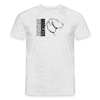 HANOVERIAN SCENTHOUND Profil Chiens Wilsigns - T-shirt homme - gris chiné - Devant - AI Model Male 178 dark (178cm)