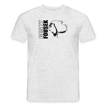 CESKY FOUSEK Profil Chiens Wilsigns - T-shirt homme - gris chiné - Devant - AI Model Male 178 dark (178cm)