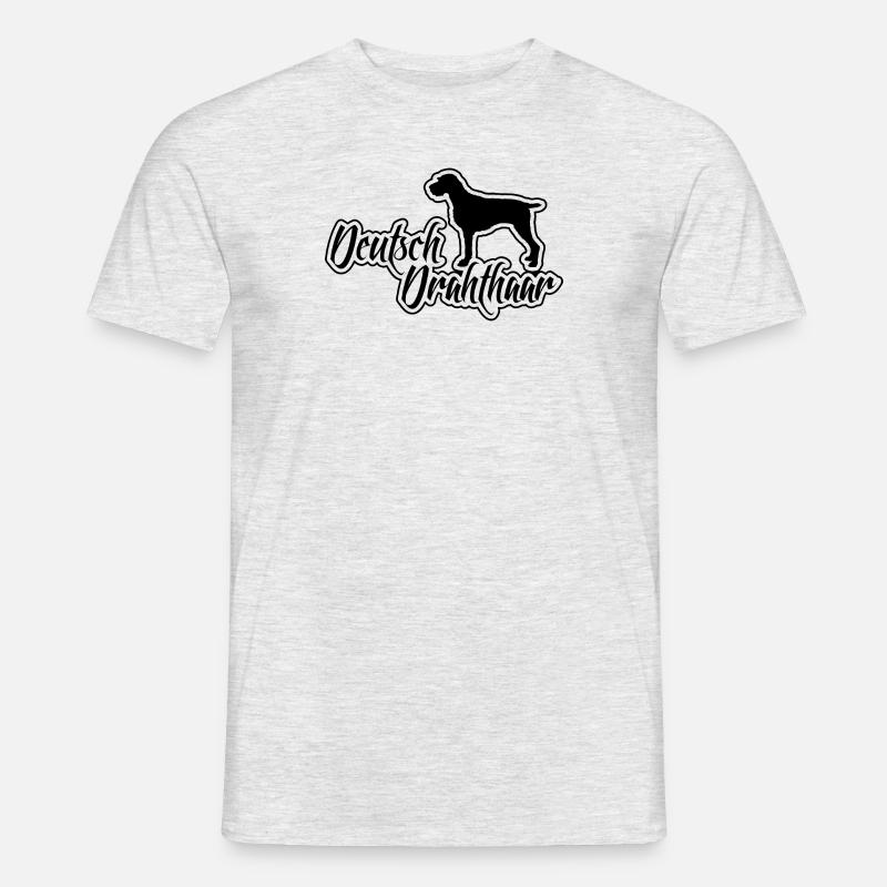 DEUTSCH DRAHTHAAR Hunderasse Jagdhunde Wilsigns - Männer T-Shirt - Grau meliert