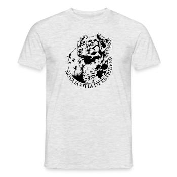 Nouvelle-Écosse Duck Tolling Retriever Portrait Chiens - T-shirt homme - gris chiné - Devant - AI Model Male 178 dark (178cm)