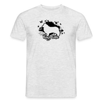ROUGH COLLIE Chiens Chien de troupeau Wilsigns - T-shirt homme - gris chiné - Devant - AI Model Male 178 dark (178cm)