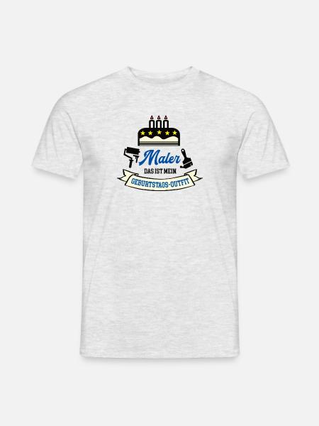 Maler Geburtstag Geburtstags Outfit Lackierer - Männer T-Shirt - Grau meliert
