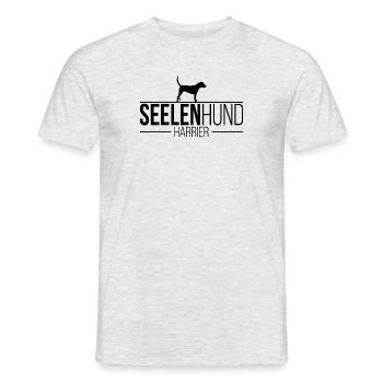 Harrier Seelenhund Hundespruch Hunde Wilsigns - Männer T-Shirt - Grau meliert - Vorne - AI Model Male 178 dark (178cm)