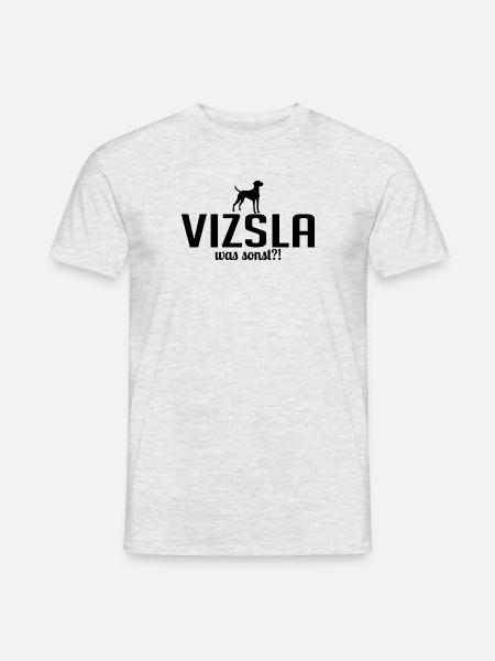 Vizsla was sonst Hunde Hund Spruch Wilsigns - Männer T-Shirt - Grau meliert