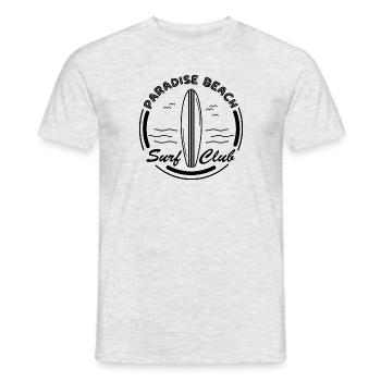 Paradise Beach Surf Club - Männer T-Shirt - Grau meliert - Vorne - AI Model Male 178 dark (178cm)