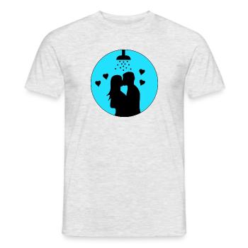 Duschen zu Zweit - Männer T-Shirt - Grau meliert - Vorne - AI Model Male 178 dark (178cm)