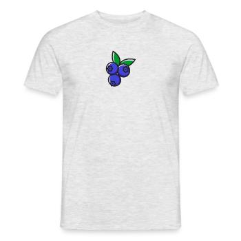 Blaubeere Heidelbeere Waldfrucht Bickbeere - Männer T-Shirt - Grau meliert - Vorne - AI Model Male 178 dark (178cm)