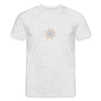 Mandala - T-shirt homme - gris chiné - Devant - AI Model Male 178 dark (178cm)