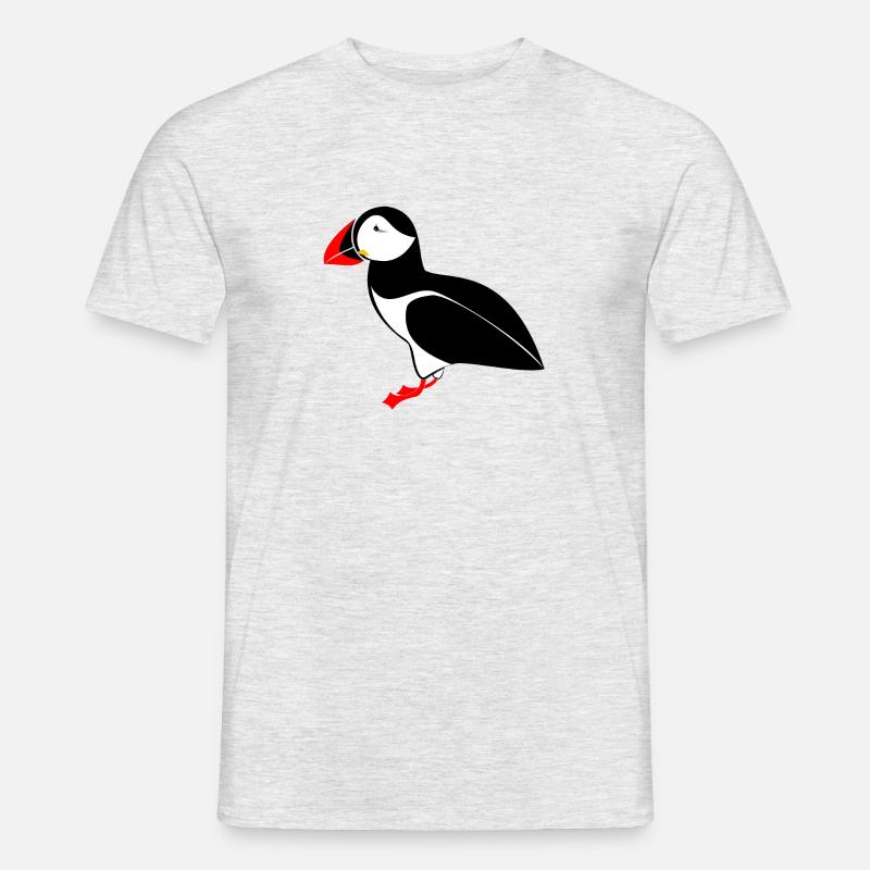 Papageientaucher - Männer T-Shirt - Grau meliert