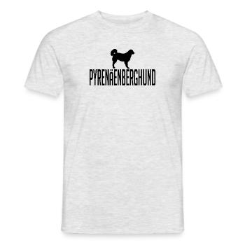 Pyrenäenberghund Hunderasse Hunde Wilsigns - Männer T-Shirt - Grau meliert - Vorne - AI Model Male 178 dark (178cm)