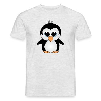 Süßer kleiner Pinguin - Männer T-Shirt - Grau meliert - Vorne - AI Model Male 178 dark (178cm)