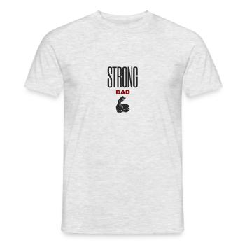 T-shirt for Papa Fort / Strong Dad - Men's T-Shirt - heather grey - Front - AI Model Male 178 dark (178cm)