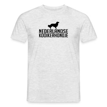 Nederlandse Kooikerhondje race de chien Wilsigns - T-shirt homme - gris chiné - Devant - AI Model Male 178 dark (178cm)