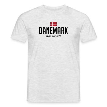 Dänemark was sonst Spruch Urlaubsland Urlaub - Männer T-Shirt - Grau meliert - Vorne - AI Model Male 178 dark (178cm)