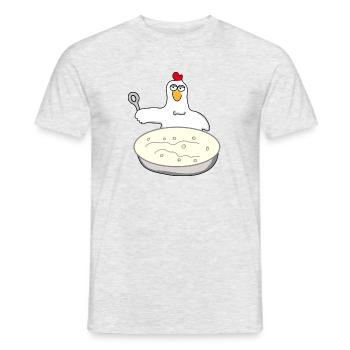Hühnersuppe | Huhn | Hahn | Henne | Koch | Bauer - Männer T-Shirt - Grau meliert - Vorne - AI Model Male 178 dark (178cm)