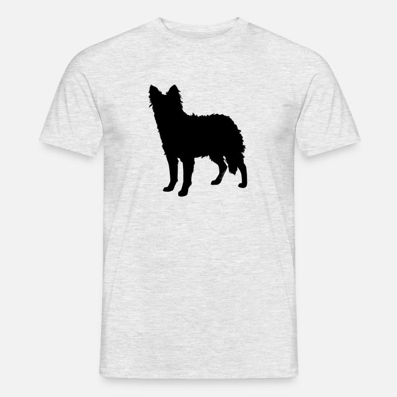 Regenbogen Mudi Schwarz - Männer T-Shirt - Grau meliert