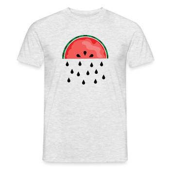 raining watermelon - Men's T-Shirt - heather grey - Front - AI Model Male 178 dark (178cm)