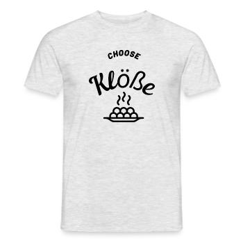 Choose Klöße schwarz - Männer T-Shirt - Grau meliert - Vorne - AI Model Male 178 dark (178cm)
