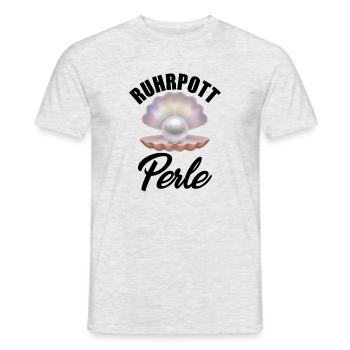 Ruhrpott Perle - Männer T-Shirt - Grau meliert - Vorne - AI Model Male 178 dark (178cm)