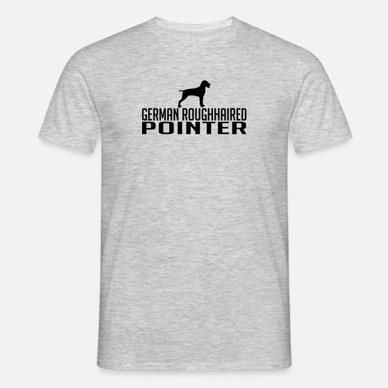GERMAN ROUGHHAIRED POINTER Hunderasse Wilsigns - Männer T-Shirt - Grau meliert