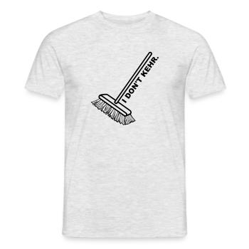 I don't care Besen egal Wurst kehr Geschenk - Männer T-Shirt - Grau meliert - Vorne - AI Model Male 178 dark (178cm)