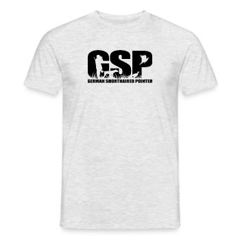GSP German Pointer à poil court Chiens de chasse Wilsigns - T-shirt homme - gris chiné - Devant - AI Model Male 178 dark (178cm)