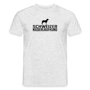 Schweizer Niederlaufhund Hunderasse Hund Hunde - Männer T-Shirt - Grau meliert - Vorne - AI Model Male 178 dark (178cm)