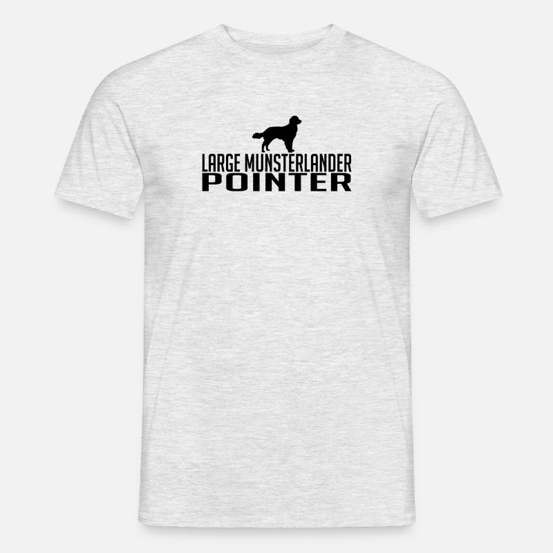 Large Munsterlander Pointer Hunderasse Wilsigns - Männer T-Shirt - Grau meliert