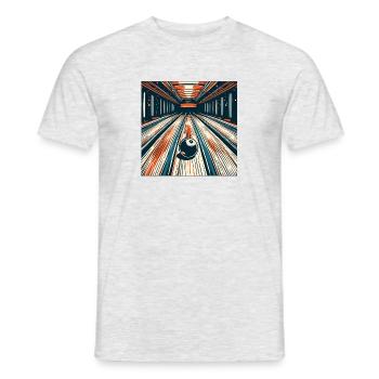 Bowling / Quilles / Bowling / Pin / Strike - T-shirt homme - gris chiné - Devant - AI Model Male 178 dark (178cm)