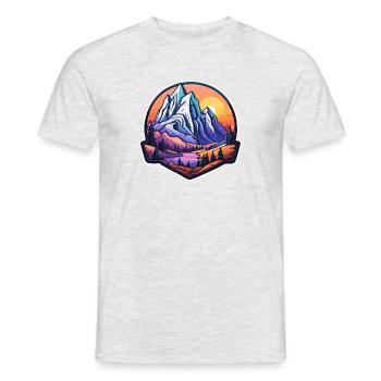 Berg / Alpen / Gipfel / Natur / Wald / Gestein - Männer T-Shirt - Grau meliert - Vorne - AI Model Male 178 dark (178cm)