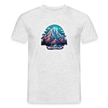 Berg / Alpen / Gipfel / Natur / Wald / Gestein - Männer T-Shirt - Grau meliert - Vorne - AI Model Male 178 dark (178cm)