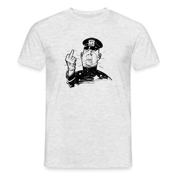 la police policier majeur Comic - T-shirt homme - gris chiné - Devant - AI Model Male 178 dark (178cm)