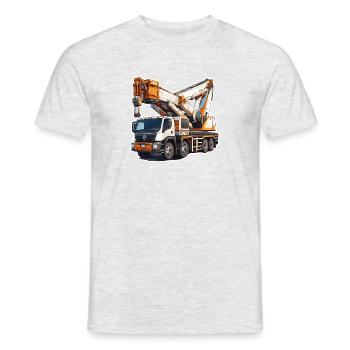 Crane / construction site / winch / crane system - Men's T-Shirt - heather grey - Front - AI Model Male 178 dark (178cm)