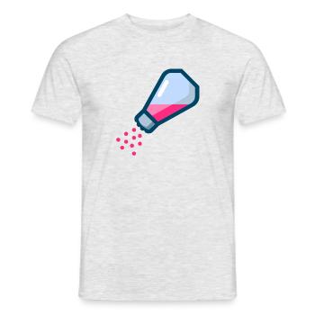 pepper salt pfeffer salz shaker streuer2 - Männer T-Shirt - Grau meliert - Vorne - AI Model Male 178 dark (178cm)