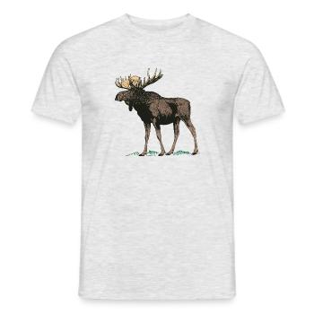 Älg Norge Finland Sverige Scandinavia - T-shirt herr - gråmelerad - Fram - AI Model Male 178 dark (178cm)