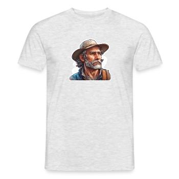 Farmer / Bauer / Ernte / Anbau / Bauernhof / Erde - Männer T-Shirt - Grau meliert - Vorne - AI Model Male 178 dark (178cm)