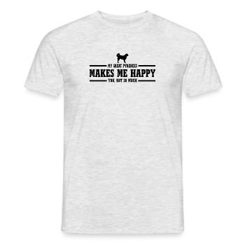 Great Pyrenees Makes Me Happy Saying Dog Wilsigns - Men's T-Shirt - heather grey - Front - AI Model Male 178 dark (178cm)