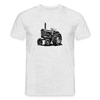 Traktor / Landwirtschaft / Bauer / Feldarbeit - Männer T-Shirt - Grau meliert - Vorne - AI Model Male 178 dark (178cm)