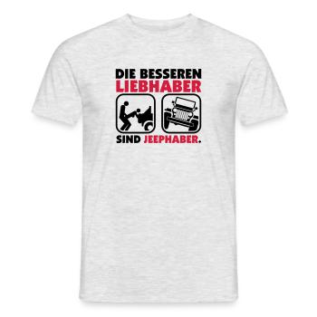 Ohne Worte. - Männer T-Shirt - Grau meliert - Vorne - AI Model Male 178 dark (178cm)