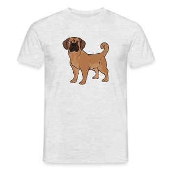 Puggle Beagle Mops Hund - Männer T-Shirt - Grau meliert - Vorne - AI Model Male 178 dark (178cm)
