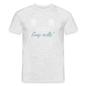 Miata_keep_smilin - Männer T-Shirt - Grau meliert - Vorne - AI Model Male 178 dark (178cm)