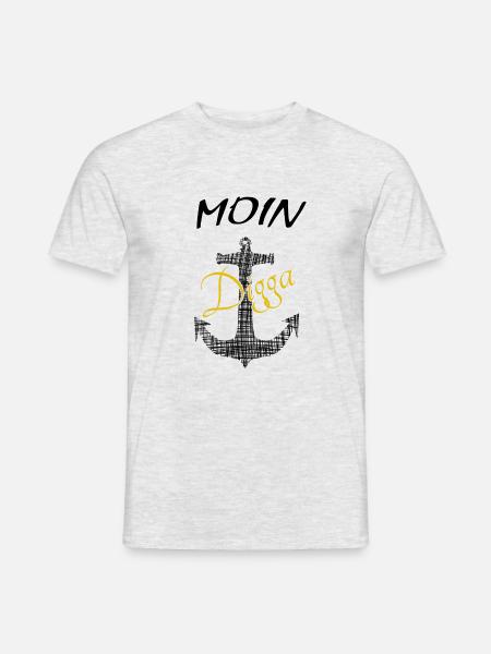 Anker Moin Digga - Männer T-Shirt - Grau meliert