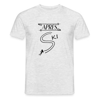 Apres Ski Skiing - Männer T-Shirt - Grau meliert - Vorne - AI Model Male 178 dark (178cm)