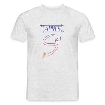 Apres Ski ski - Männer T-Shirt - Grau meliert - Vorne - AI Model Male 178 dark (178cm)